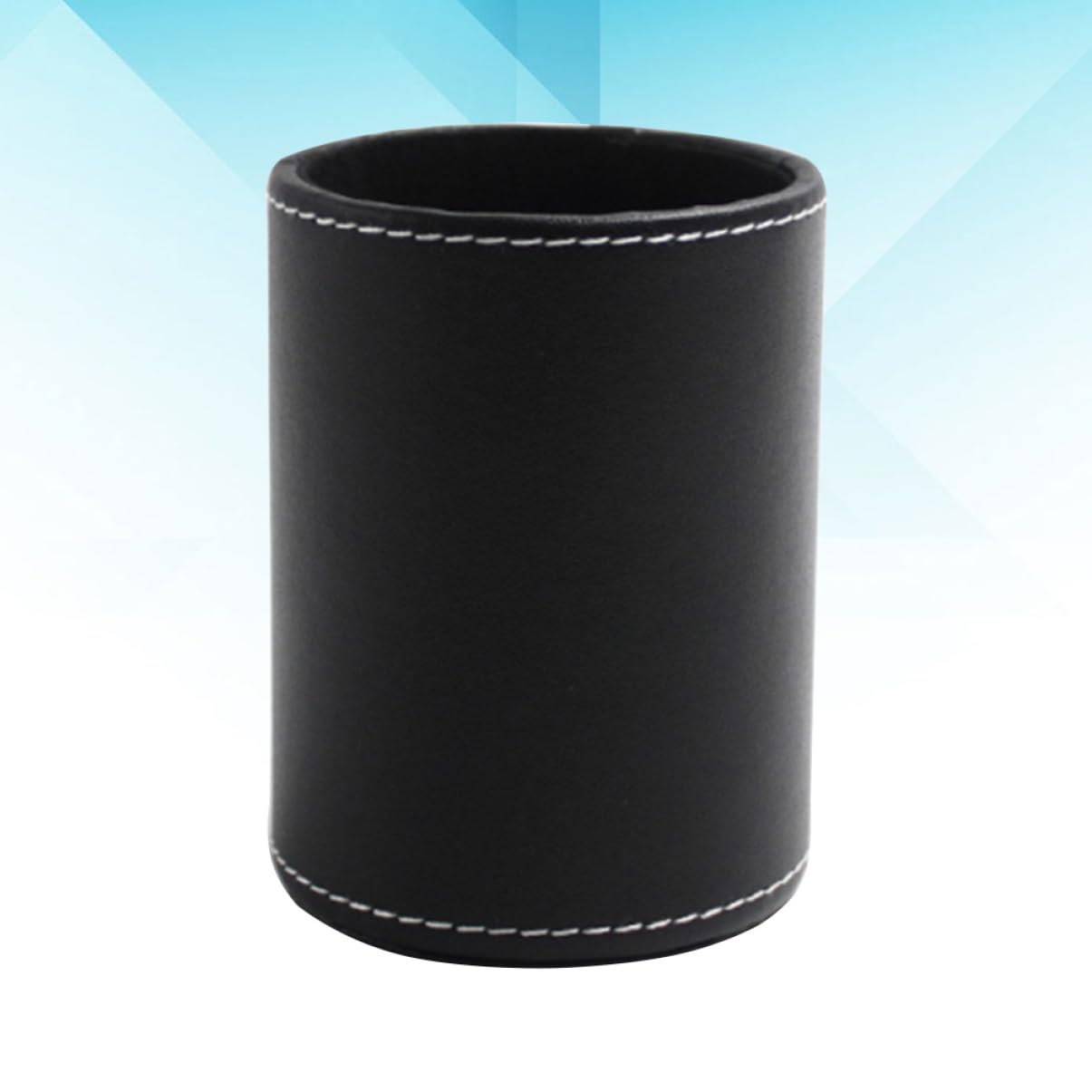 Didiseaon 3pezzi Porta Penne Tondo Pu Leather Nero Contenitore Per Pennelli Trucco e Articoli Da Scrivania Design Pratico e Resistente Per Casa e Ufficio Organizzatore Desktop Elegante e