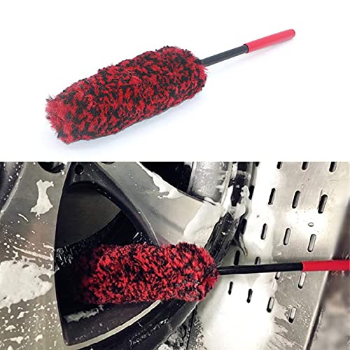 Keadic Set 16 Spazzole Per Pulizia Auto, Kit Professionale Per Cerchi, Pneumatici, Interni E Motore, Con Spazzole In Setole Naturali E Metalliche, Spugne E Panni