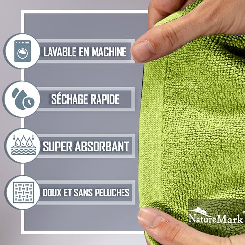 2 tapis de bain en coton 800 g/m² – GREEN MARK Textilien