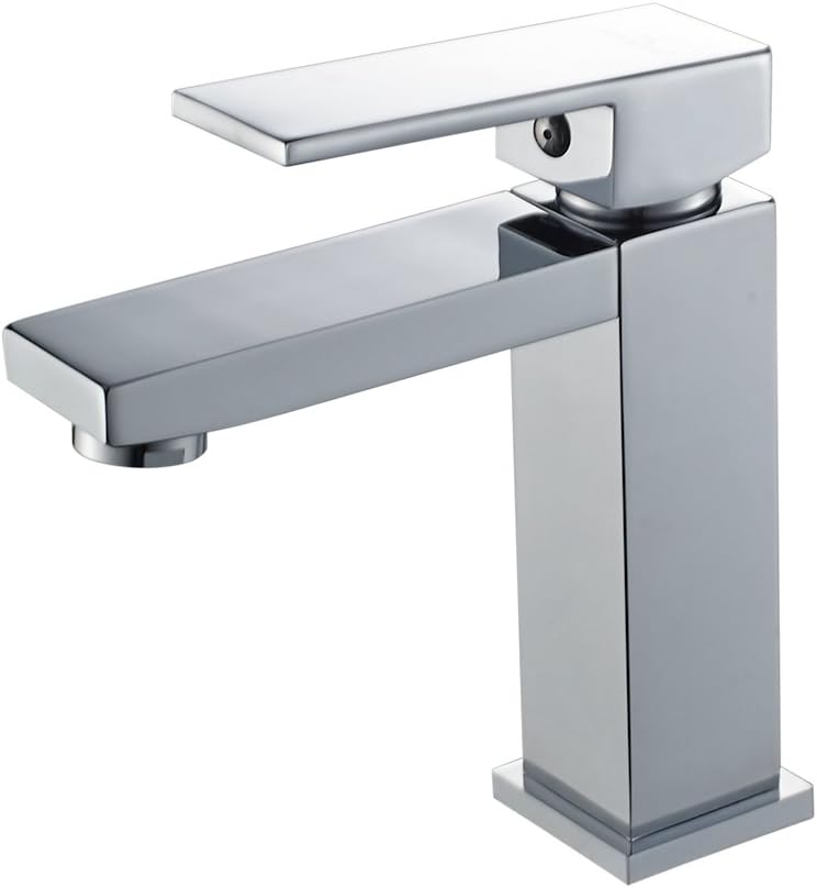 Bathroom Sink Faucet, Auralum Single Hole Single-Handle LED Waterfall Vessel Bathroom Faucet in Chrome with 3 Changing Color Lights (Type C)