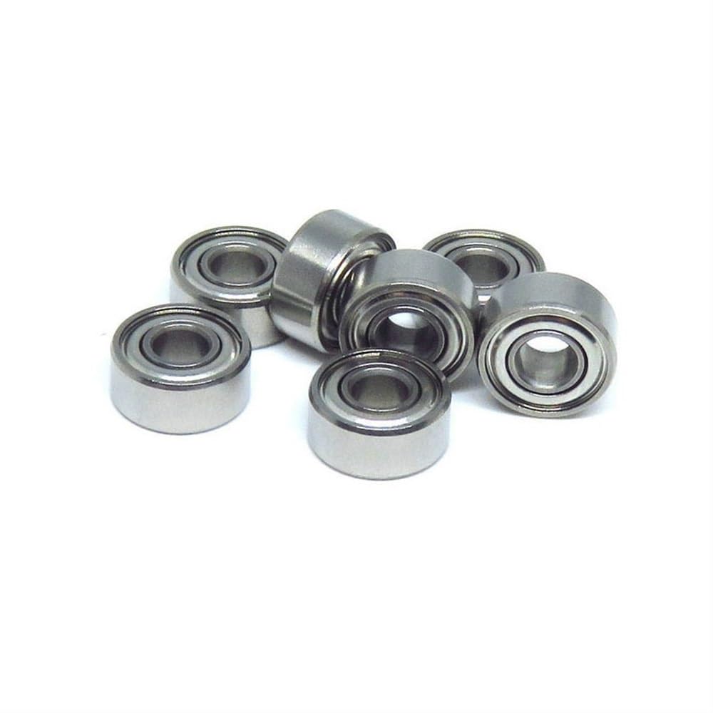 HYRBNSDLK 10pcs 4.762x7.938x3.175 SR156ZZ ABEC 7 Stainless Steel Hybrid Ceramic Bearing R156 SR156C ZZ Reel .762 * .938 3(SR2-5C-ZZ)
