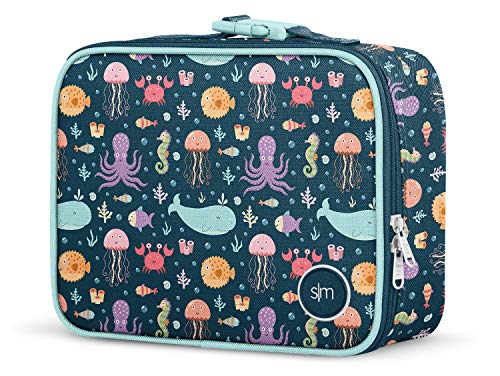 Simple Modern Kids Lunch Box For Toddler | Reusable Insulated Bag For Girls | Meal Containers For School With Exterior And Interior Pockets | Hadley Collection | Under The Sea #TOP4
