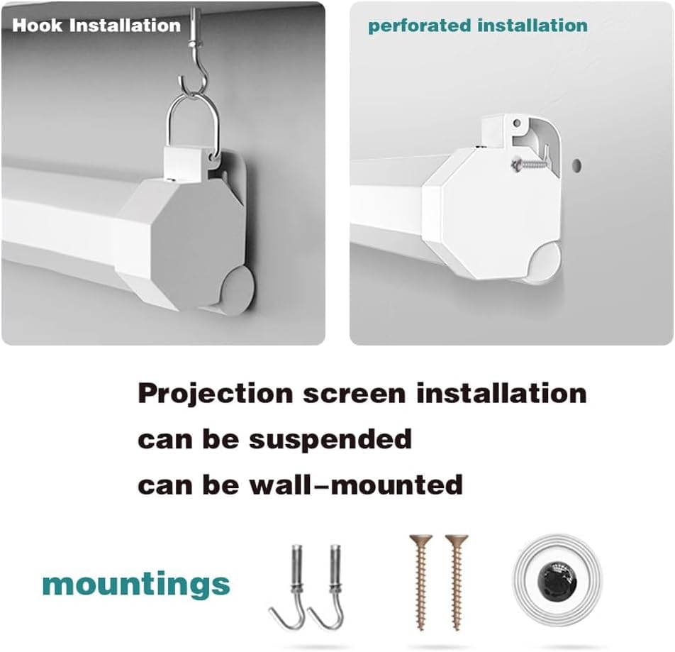 Pantalla de proyector manual enrollable 60-100 pulgadas miniatura 2