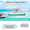 FBSPORT Inflatable Floating Dock Lake Floats for Adults, Floating Docks Platform Island Raft, Non-Slip Inflatable Water Dock Mat for Pool Beach Ocean 10ft 8ft 6ft