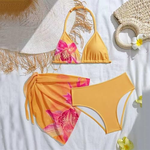 Bikini flores dos piezas con ajuste cómodo para chicas adolescentes 3