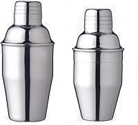 Vista 1 de Coctelera pequeña mini coctelera de Martini de acero inoxidable con colador (8.5 fl oz+11.8 fl oz)