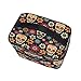 Bolsa de Maquillaje Floral Flor Mexicana Patrón de Calavera Estuche cosmético Viaje...