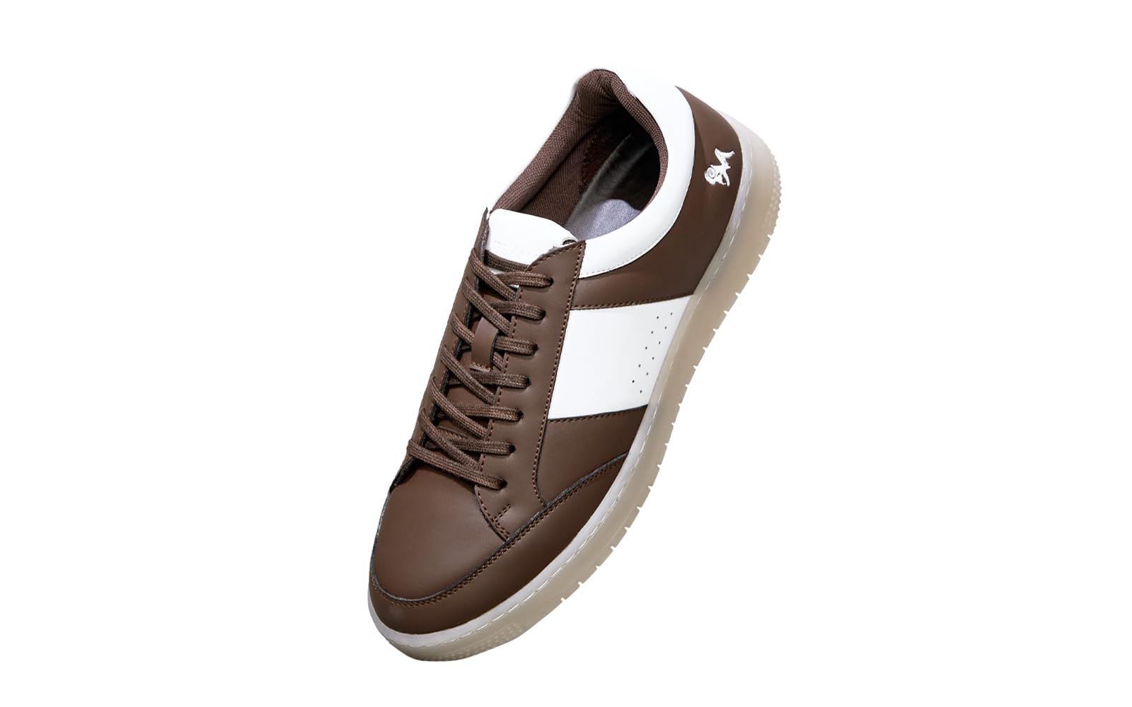 Neemans City Strides Sneakers for Men | Comfortable & Flexible Retro Faux Leather Sneakers with a Translucent TPR Sole and Lightweight | Brown/White UK11 (B0D814J14X) Amazon Price History, Amazon Price Tracker