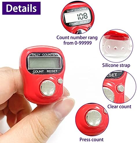 WOSO Electronic Stitch/Row Counter for Crochet/Knitting (Red)