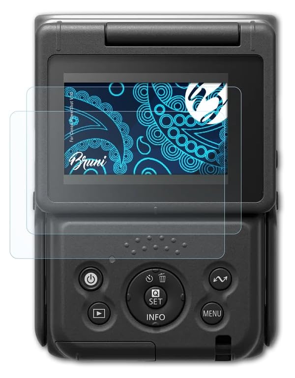 Bruni Screen Protector compatible with Canon PowerShot V10 Protector Film, crystal clear Protective Film (2X)