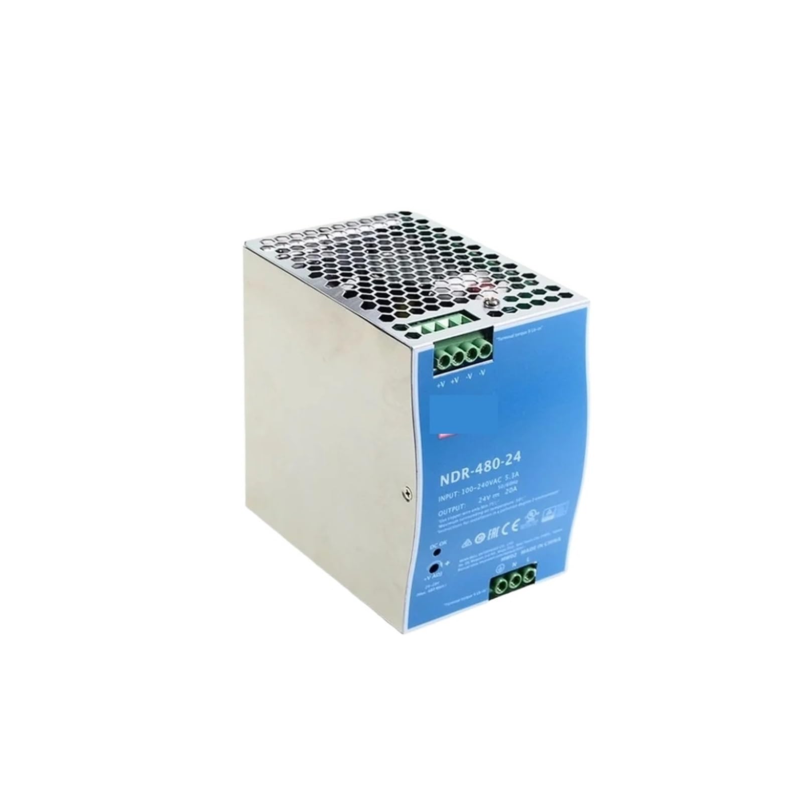 GWRQXWCKA NDR-480 NDR-480-24 NDR-480-48 480W 24V Rail Switching Power Supply 20A(Ndr-480-24)