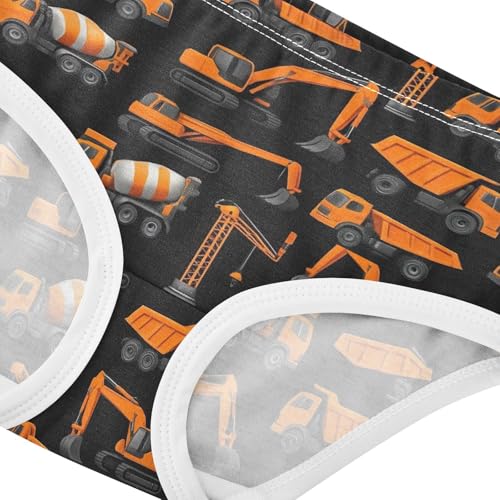 Joisal Girls Underwear Toddlers 2t Cotton Girl Panties Cute Fancy Underpants Briefs Construction Vehicles Excavator Black4