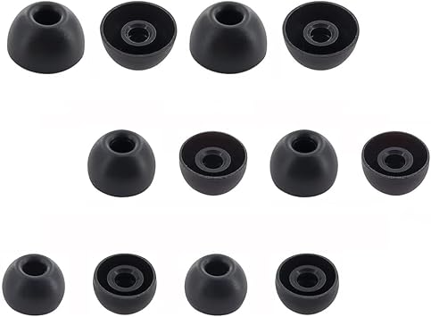 6 Pairs Replacement Earbuds Tips Silicone Eartips Compatible with Beat Studio Buds + / Ear Buds EarTips, S/M/L 3 Size, Black Boxed 713b6p