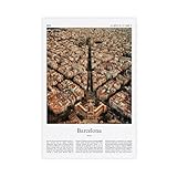 Póster fotográfico real de Barcelona con impresión a color de Barcelona, póster de viaje, regalo de España, impresión minimalista de ciudad, arte de pared, lienzo, impresiones decorativas sin marco