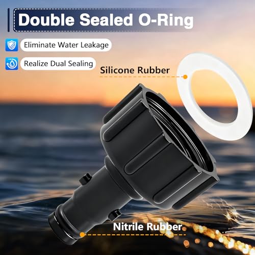 Image of FUSCH 2 PCS Conduction Assembly Flush Fitting, Flush Hose Joint Assembly Compatible with Yamaha FX FZ R VX Jet Boat 212 242 Replace # 67X-E2590-00-00