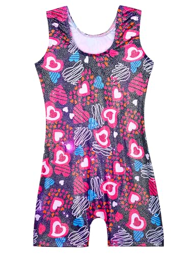 Image of Domusgo Gymnastics Leotards for Girls Sparkly One Piece Biketard Size 1-10Y