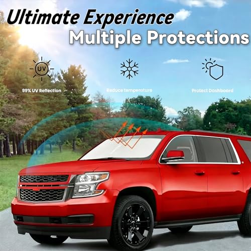 Image of Windshield Sun Shade for Chevy Suburban 2015-2020 Accessories