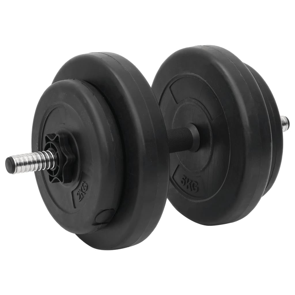 vidaXL Juego de barras y mancuernas con discos 60 kg