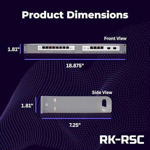 Image of Alta Labs RK-RSC 1U Rack Mount | Dual Side-by-Side Mounting Bracket for Route10, S8-POE & Alta Control | Fits Standard 19-Inch Networking Racks | Heavy Steel Construction for Enterprise Networking