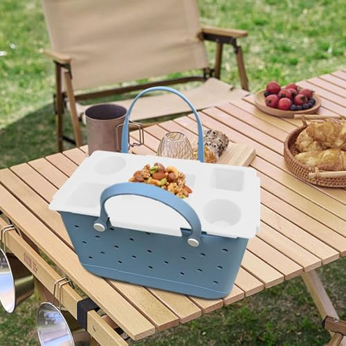 Plateau pour porte-gobelet étanche 5 compartiments jardin camping