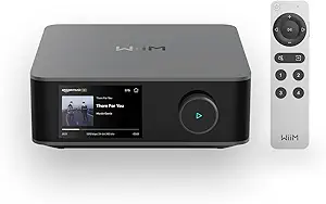WiiM Amp Ultra with Voice Remote 2 | 100W Streaming Amplifier with Premium ESS ES9039Q2M DAC & Dual TI TPA3255 Amps | Built-in RoomFit EQ & Touchscreen | HDMI ARC, Optical, RCA Inputs | Space Gray