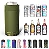 Frost Buddy Universal Can Cooler - Fits all - Stainless Steel Can Cooler for 12 oz & 16 oz Regular or Slim Cans & Bottles - Stainless Steel (Tactical Green)