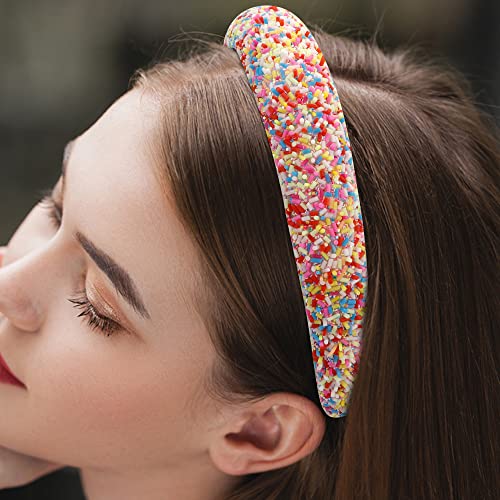 Atoden Padded Colorful Beaded Wide Fashion Headbands thumb #3