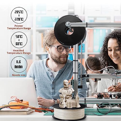 Image of PLA Filament 1.75mm Marble Brown, Stone-Like Texture, Consistent Diameter + /- 0.03mm, Vacuum Packaging 3D Printer Filament 1KG Spool