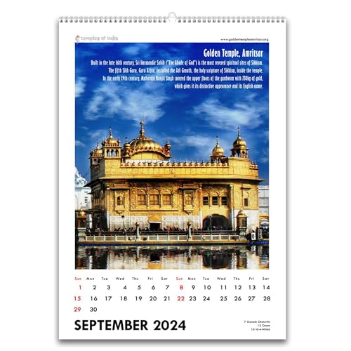 Image of Tallenge - Temples Of India - 2024 desk Calendar - 6 x 9 Inches (Paper, Desk Calendar)