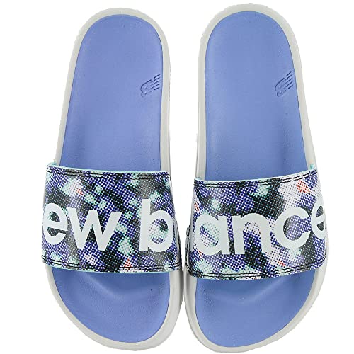 New Balance New Balance Women's 200 V1 Slide Sandal, White/Vibrant Violet/Surf, 5