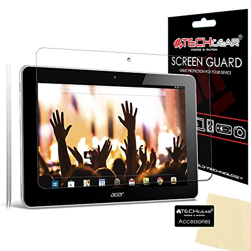 TECHGEAR [2 Pack] Screen Protectors for Acer Iconia A3 Tablet (Model no A3-A10 & A3-A11) - Ultra Clear Lcd Screen Protector Guard Covers With Screen Cleaning Cloth & Application Card
