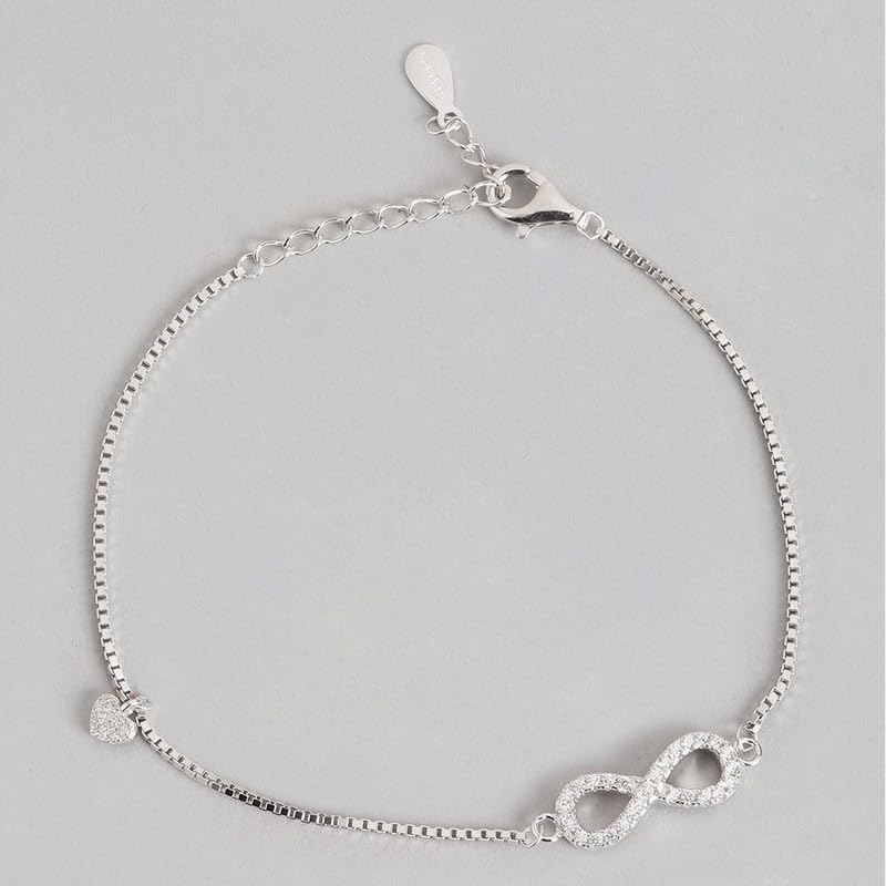 925 Sterling Rhodium Plated Infinity CZ Jewelry Set
