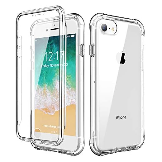 SKYLMW iPhone SE 2020 case,iPhone 7 Case,iPhone 8 Cover,Built-in Screen Protector Shockproof Dual Layer Protective Hard Plastic & Soft TPU Phone Cases for iPhone SE 4.7 inch, Clear