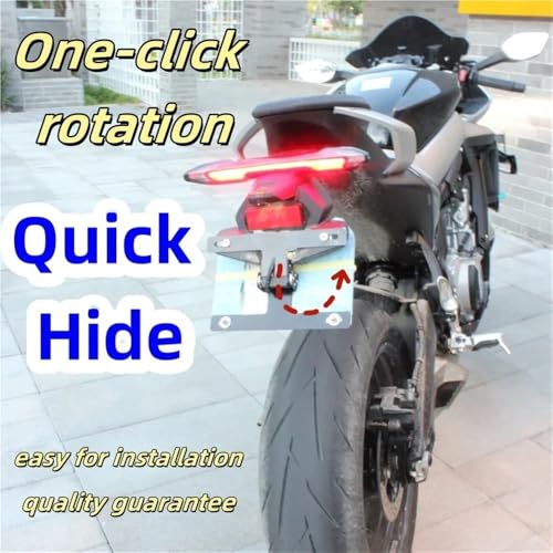 Support plaque d'immatriculation avec commande sans effort et interrupteur pour Tracer 9GT - 5