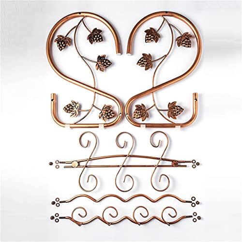 Soporte para botellas de vino metal y madera miniatura 4
