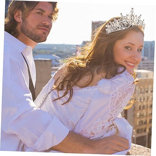 Diadèmes de mariage en argent mariée couronne alliage accessoire chignon