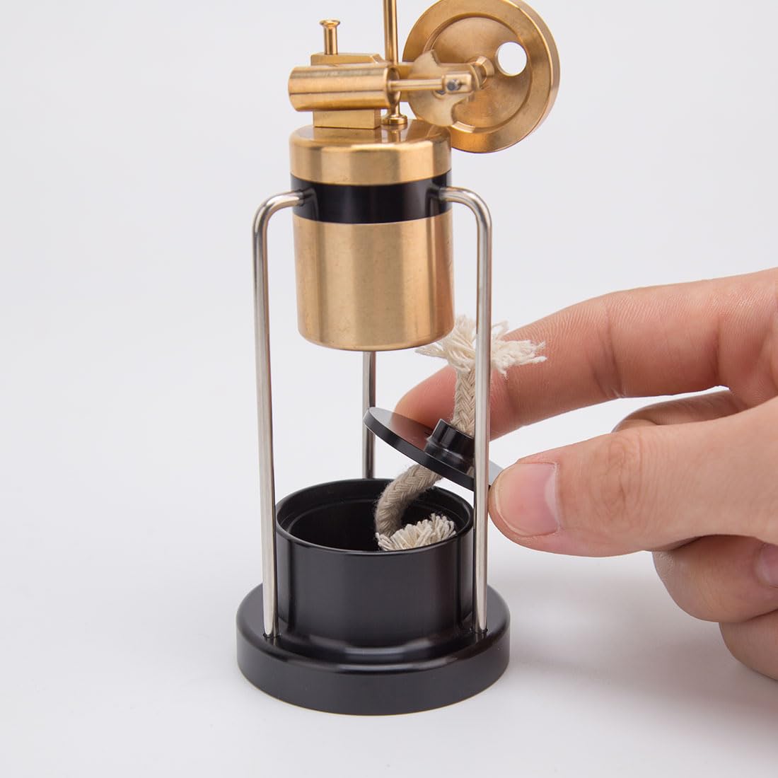 TechnixLabz Mini Steam Motor Modell, Retro Dreibeinige Oszillierende Einzylinder-Maschine, MINT-Bildungsgeschenk für Sammler