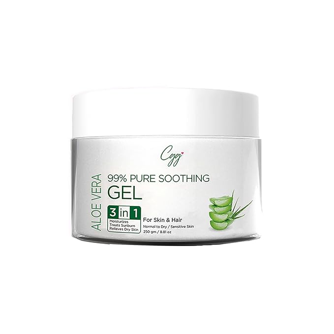CGG Cosmetics Aloe Vera 99% Pure Soothing Gel- For Skin & Hair| 3-In-1 Moisturizes Hair, Treats Sunburn, Relives Dry Skin Vegan & Fragrance Free – 250gm at Rs. 169