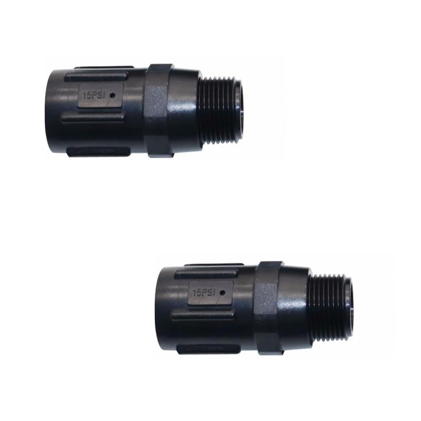 Lot de 4 régulateurs de pression de 15 psi, réduisent le remplacement de la pression d'eau entrante, régulateur d'irrigation goutte à goutte pour système d'arrosage de tuyau de jardinage