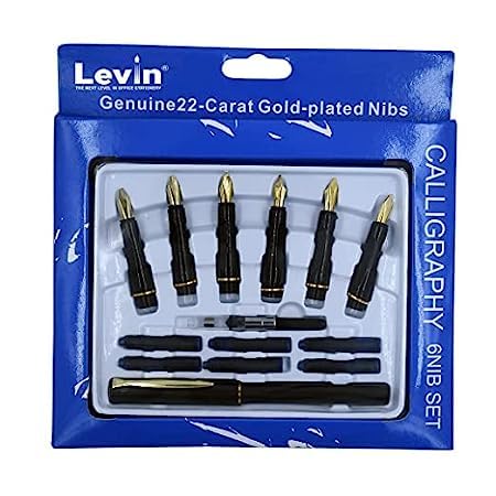 Image of Levin Professional Calligraphy Pen Set (gold Calligraphy medium)
