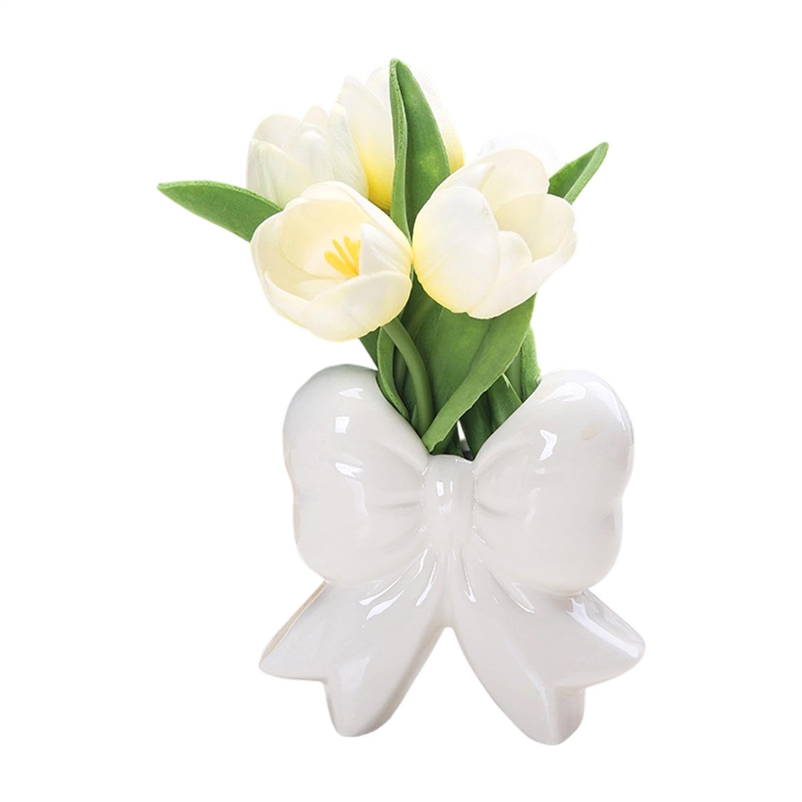 Hierba de pampas jarrón de flores decorativo y soporte de bolígrafos cerámico para comedor