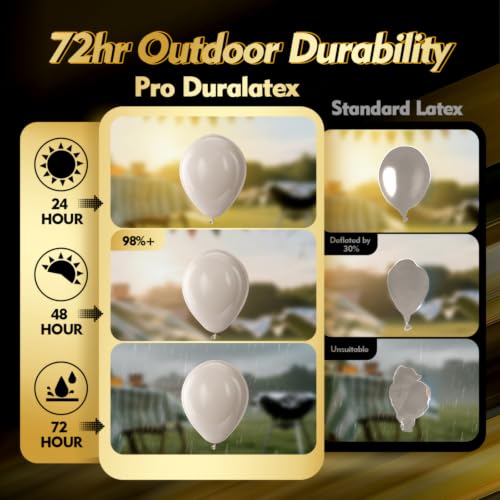 Image of Pro Duralatex Tan Balloons - 100 Pack 12 inch Extra-Thick Light Brown Boho Neutral Coffee Balloons for Graduation Birthday Boy Gender Reveal Jungle Safari Cowgirl Woodland Party Decorations