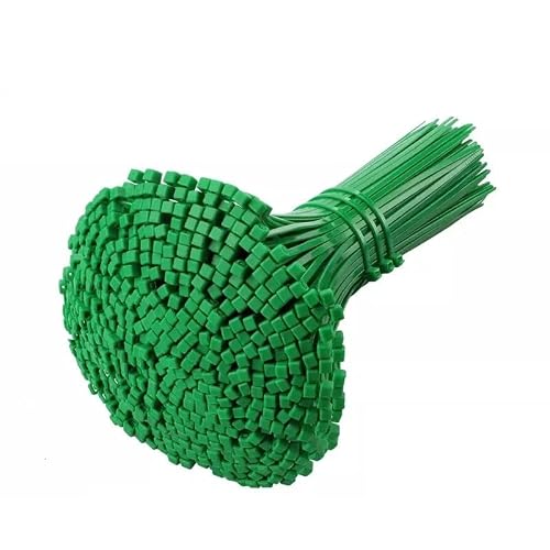 Wzddxunsf Green Nylon Cable Ties Self Locking Cord Straps Home Office Fixed Fastening Ring Loop Plastic Wire(,100Pcs)