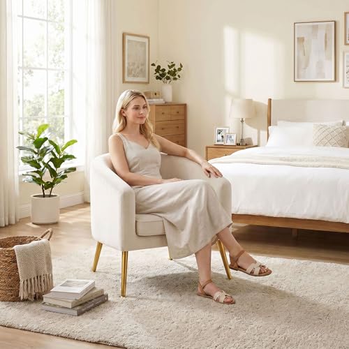 Sillón plegable de terciopelo beige miniatura 6