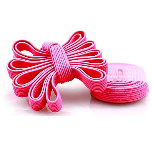 DB NO TIE SHOELACES (Elastic No Tie Laces) One Size Fits All Adult and Kids Pink Shoe Strings