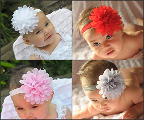Ded 30Pcs Girls Headbands Chiffon Flower Bows Soft Strecth Bands Hair Accessories For Newborns Infants Toddlers And Kids #TOP3