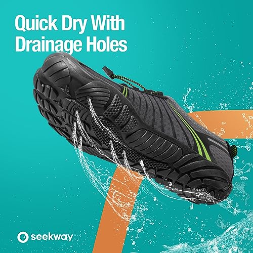 Image of SEEKWAY Mens Womens Water Shoes Quick-Dry Aqua Sock Barefoot Athletic Sports Shoes for Outdoor Beach Swim surf Walking Diving Boating Hiking Pool