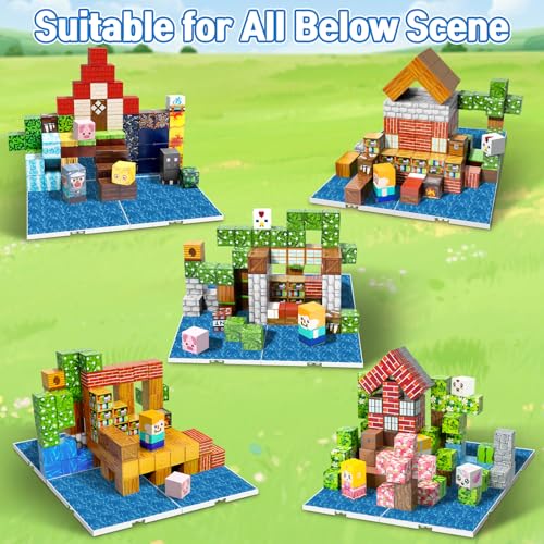 Image of Magnetic Blocks Baseplate for Minecraft Magnet Blocks, 4PCS, Ocean