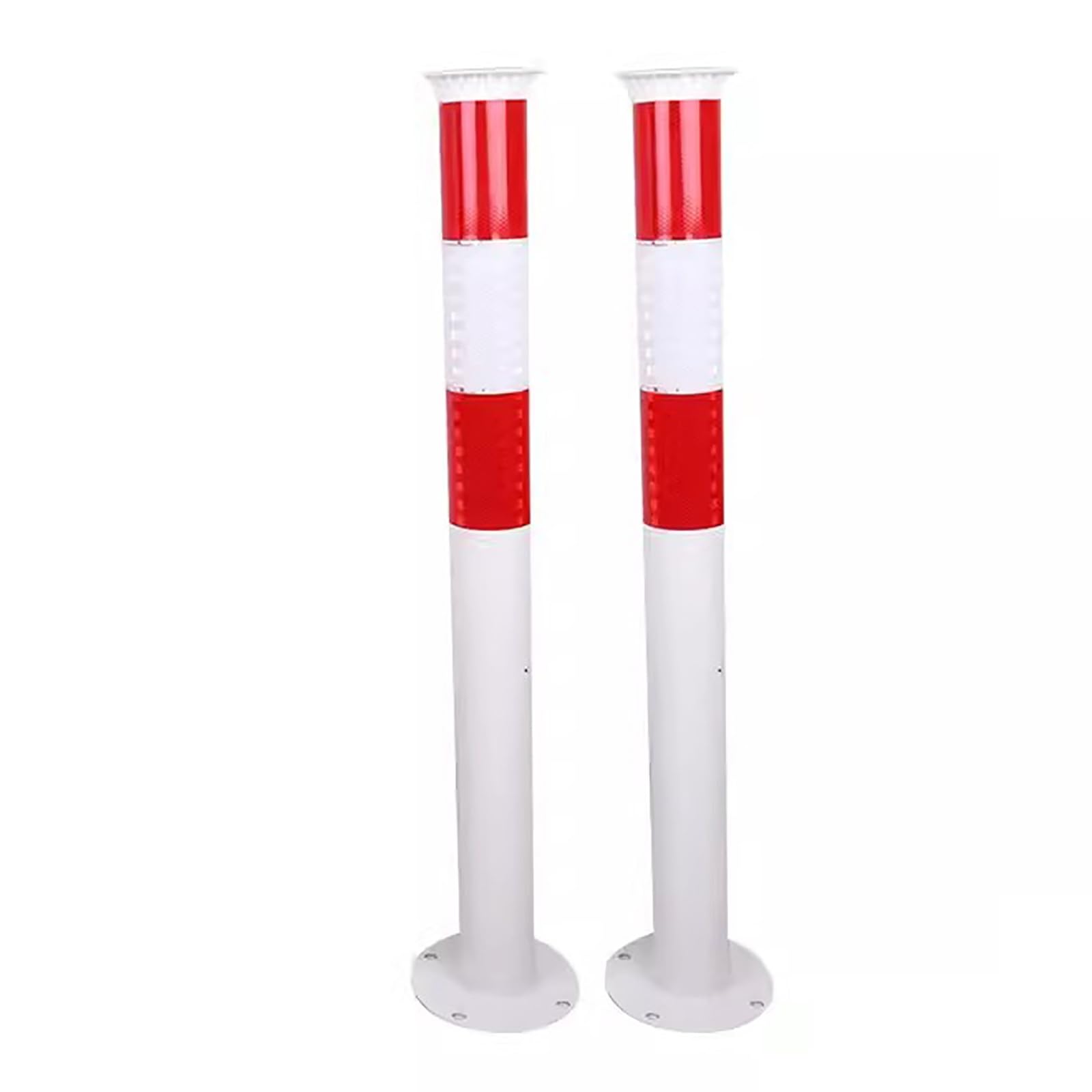 WDSOPK Traffic Safety Bollard, 2Pcs Safety Bollard, 12cm Diameter Parking Bollard, for Traffic-Sensitive Area/Garage Lot/Warehouse/Driveway （Red）