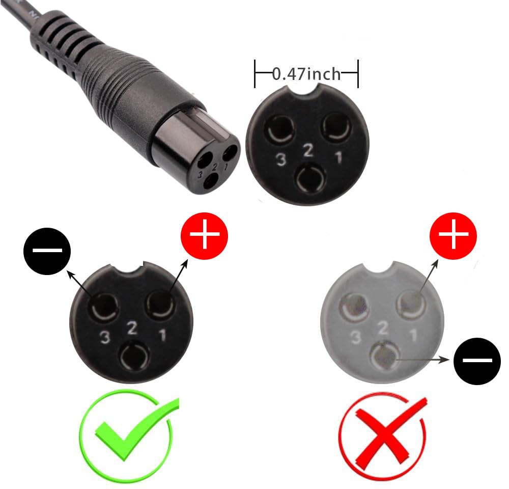 Caricabatterie al piombo 24 V 1A per scooter elettrici Razor E300, E200, E100, PR200, MX350, Dirt Quad, Pocket Mod, Sport Mod, Go Kart, Crazy Cart, eSpark